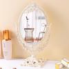 European Style Heart-Shaped Vintage Vanity Mirror – Double-Sided Desktop Makeup Mirror