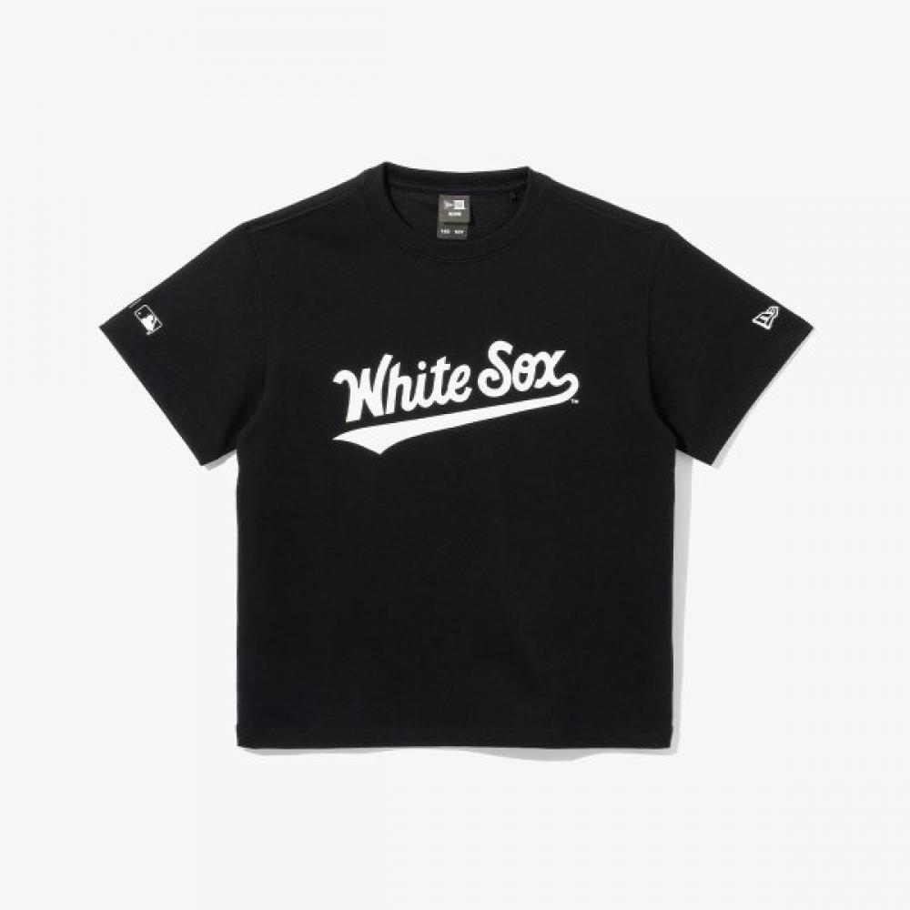 S Mlb Chicago WhiTe Sox LeTTering Logo T ShirT Black S