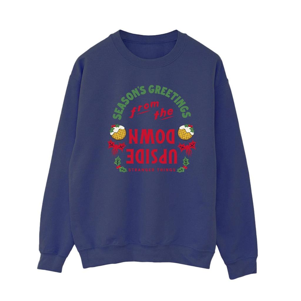 Netflix Womens/Ladies Stranger Things Upside Down Seasons Greetings Sweatshirt