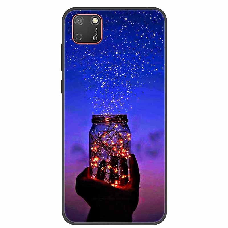 For Huawei Y5P Case Black Bumper Silicone TPU Soft Phone Cover For Huawei Y5P 2020 DRA-LX9 Y5 P Case Cartoon Fundas Y 5P