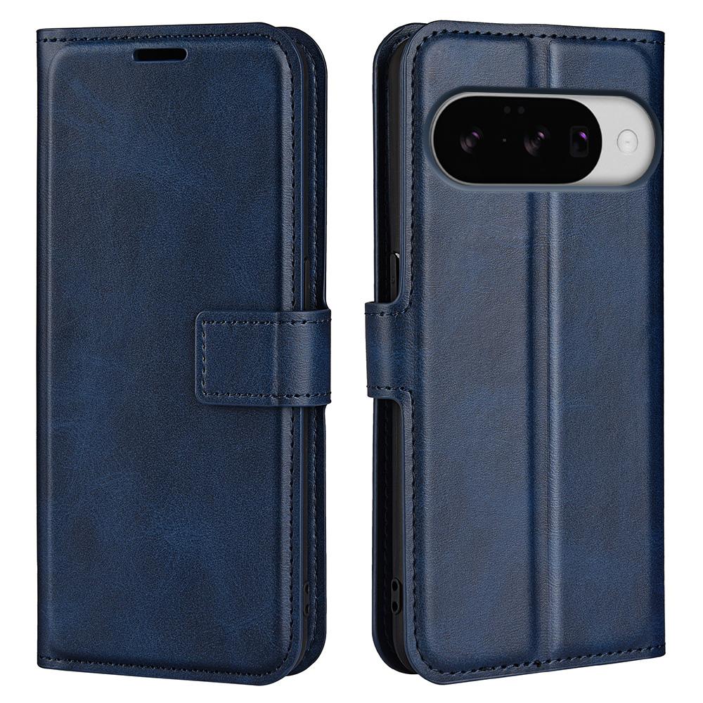 For Google Pixel 10 Stand Case Anti-Scratch Calf Texture Leather Phone Cover