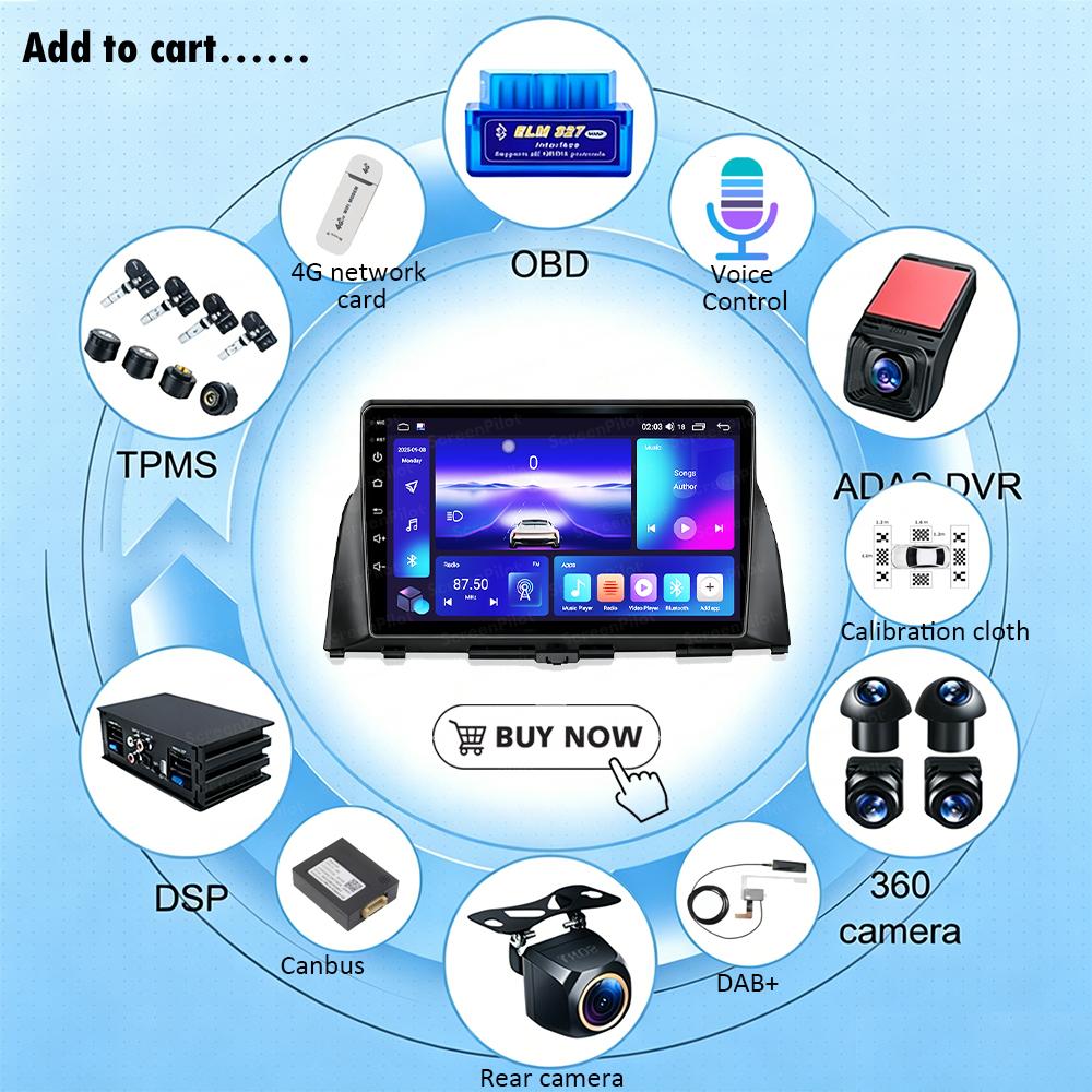 9 Inch Android 16 For KIA K5 Optima 2015 - 2020 Car Radio Stereo Head Unit Multimedia Video Player GPS Navigation 2K QLED