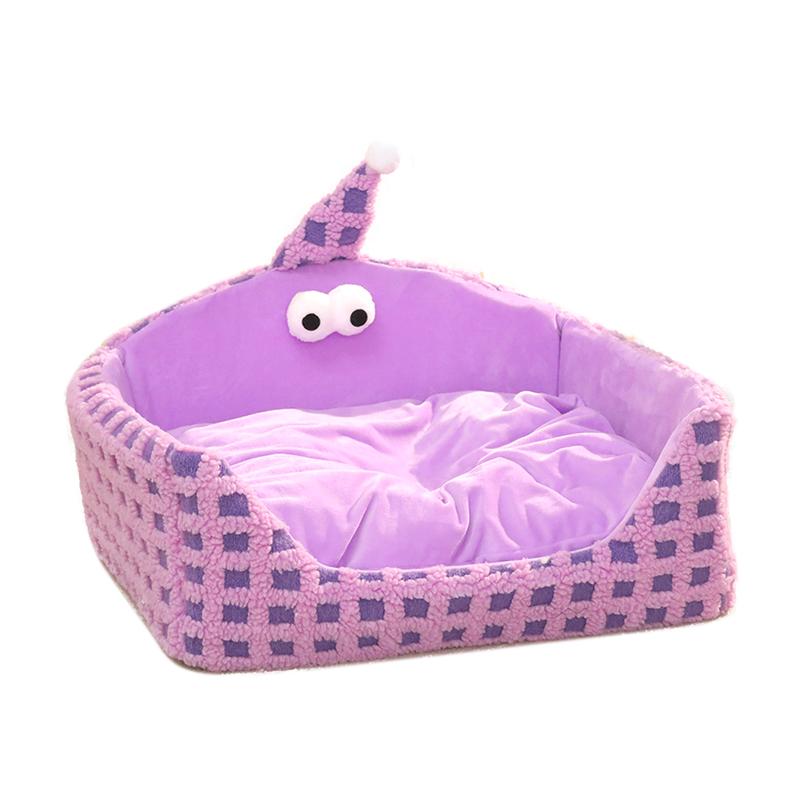 Зимняя теплая кровать для кошек, мягкая плюшевая кошачья кроватка, симпатичная кровать для кошек, съемный кошачий диван, утолщенная кровать для сна для кошек, товары для животных