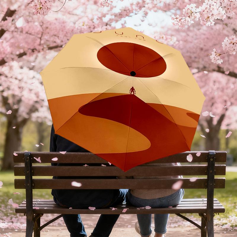 1pc Dune Part Two Automatic Open/Close Umbrella Compact Folding Umbrella with 8-Rib Shaft lightweight esign, for Women/Men1213A