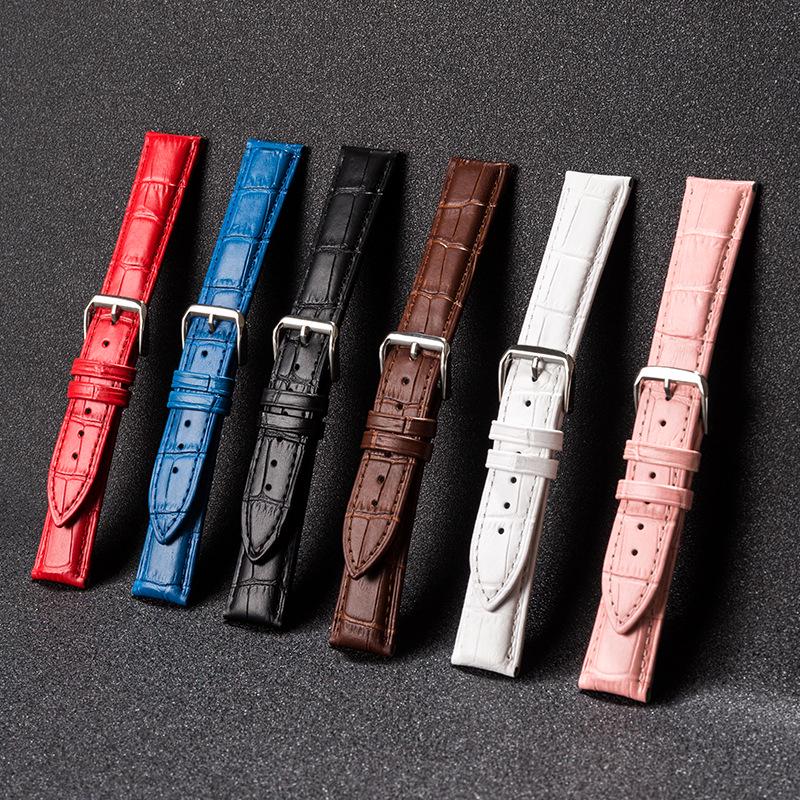 Ремешок для часов из телячьей кожи с текстурой бамбука и пряжкой-штифтом для мужчин и женщин