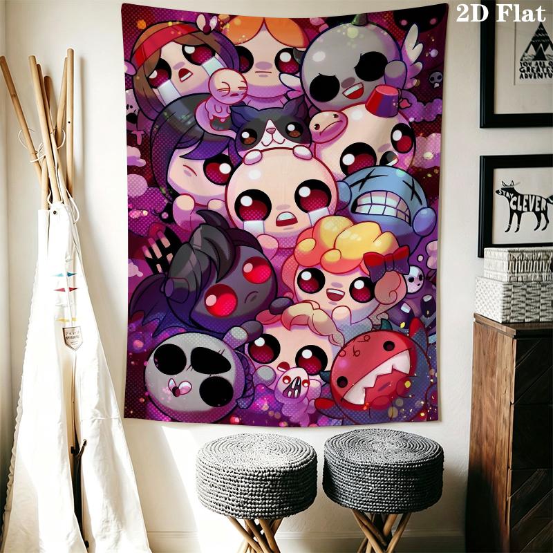 The Binding of Isaac Wall Tapestry Aesthetic Wall Hanging Printed Fabric Blanket Decorative Tapestries for Bedroom Living Room Home Decor