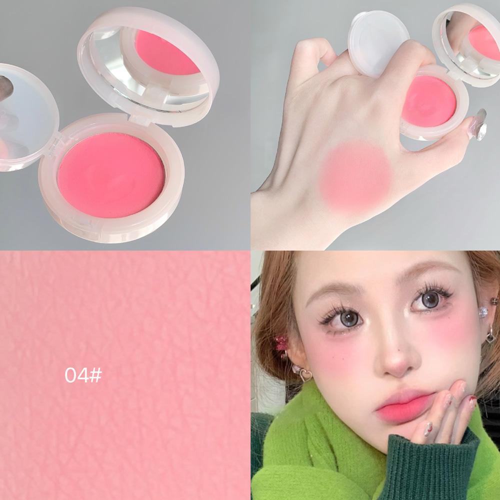 GEGE BEAR Air Cushion Blusher with Mini Puff, Soft Waxy Texture Blush Cream 6 Colors Natural Cheeks Blush