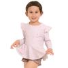 Lily of the Valley Pattern Rash Guard Swimsuit Separate Kids Baby 2 Piece Set Girls Baby Ak2216 [AMUSA] (90, Lavender)