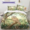 Сова на ветке  Узор  Комплект постельного белья  Одеяло  Домашний декор  Подарок (1 пододеяльник + 2 наволочки, без наполнителя)
