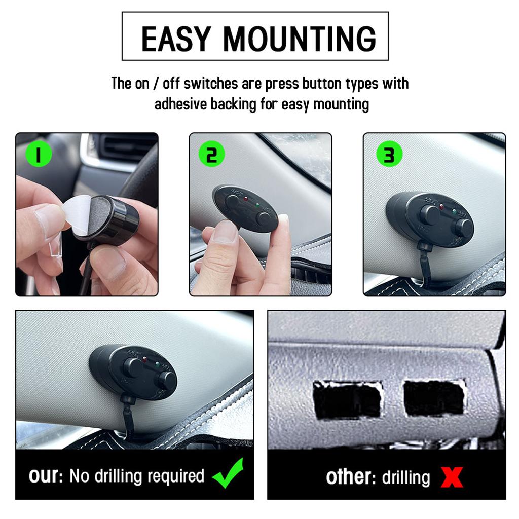 LED Light Bar Wiring Harness Kit, 480W 2  S 14 AWG Universal LED Wiring Harness with 12V 40A Relay and Two Control