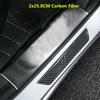Новые 2 шт. Накладки на пороги из настоящего углеродного волокна, панель, защитные накладки на ступеньки, 25,8 см