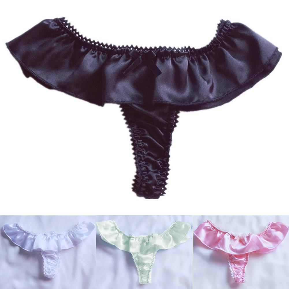 Boxer Underwear Emulation Silk Thong Lingerie T-Back Underpants Panties