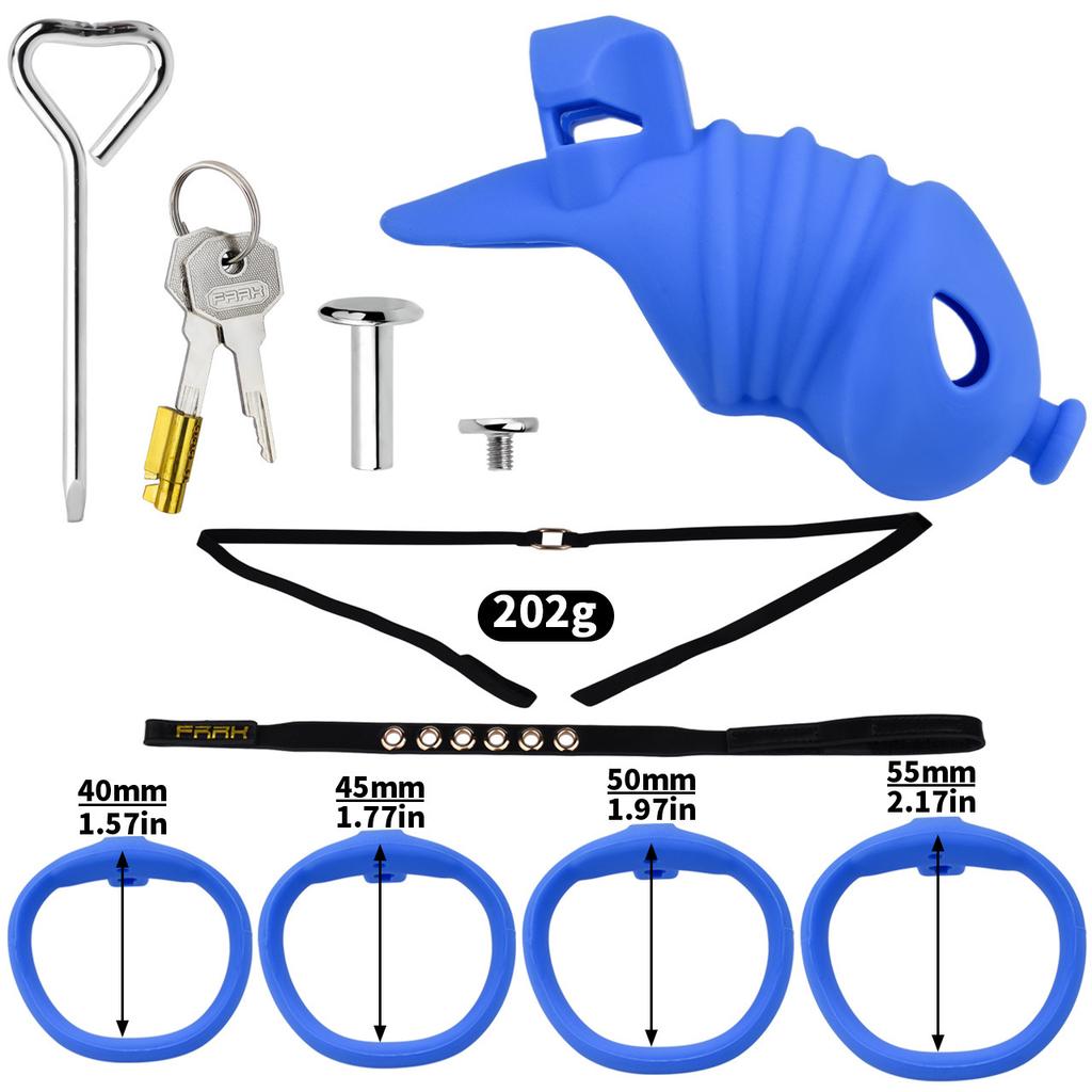 Soft Silicone Chastity Lock Male Penis CB Lock Gay Cuckold Adult Sex Toys BDSM Cock Ring 18+