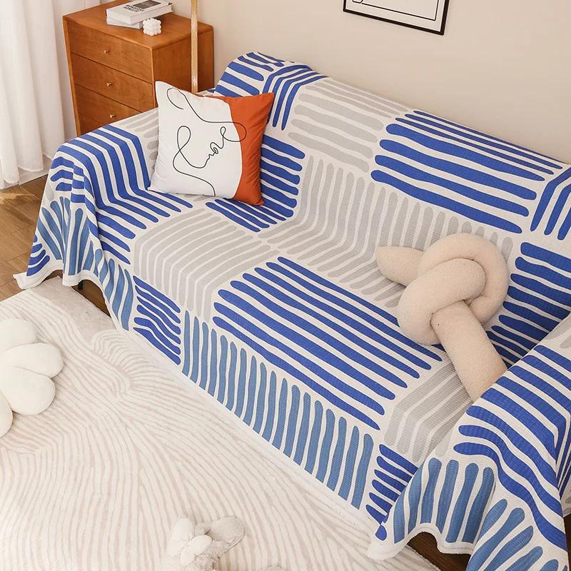 Полиэстер Хлопок Печатный Диван Полотенце Синель Диванные Одеяла Все Включено Чехол Ткань Четыре Сезона Диван Полотенце Анти Кошачьи Царапины