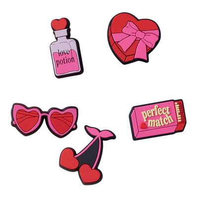 Украшение для письма ПВХ Аксессуары для обуви Унисекс Пара Красный