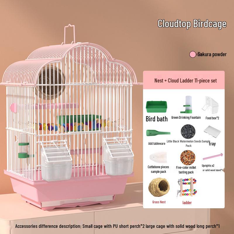 Новая Экологическая Птичья Вилла: Маленькая клетка для попугаев, например, для кореллы, ожерелового попугайчика, волнистого попугайчика, жемчужного