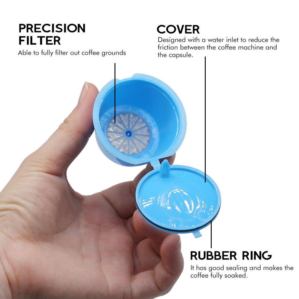 Многоразовые кофейные капсулы, фильтр-чашка для Nescafe Dolce Gusto, многоразовые колпачки, ложка-кисть, фильтр-корзины, мягкий вкус, сладкий