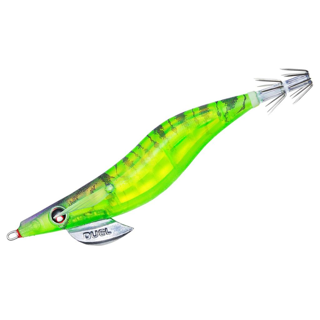 DUEL Squid Jig Lure LQ Clear Cloth Size Cloudy Lime for Squid Bigfin Reef and Egging (Lens Wrap) 3.0 25 Fishing, Squid,