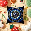 Eye Evil Blue Cushion Cover Soft Short Plush DoubleSided Printing Home Decor Machine Washable Pillow Case Gift
