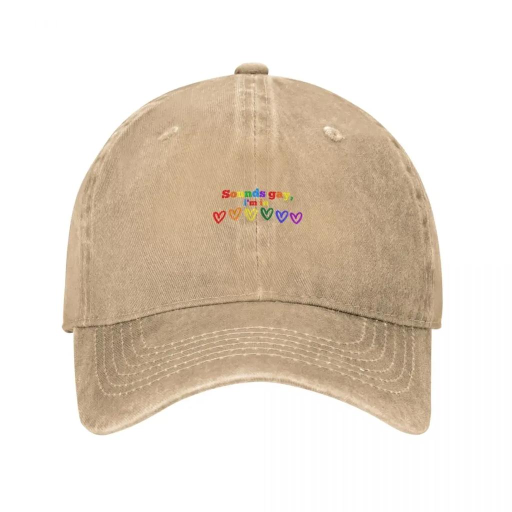 Sounds gay im in Baseball Cap designer cap Custom Cap Snapback Icon Women Hats Unisexs