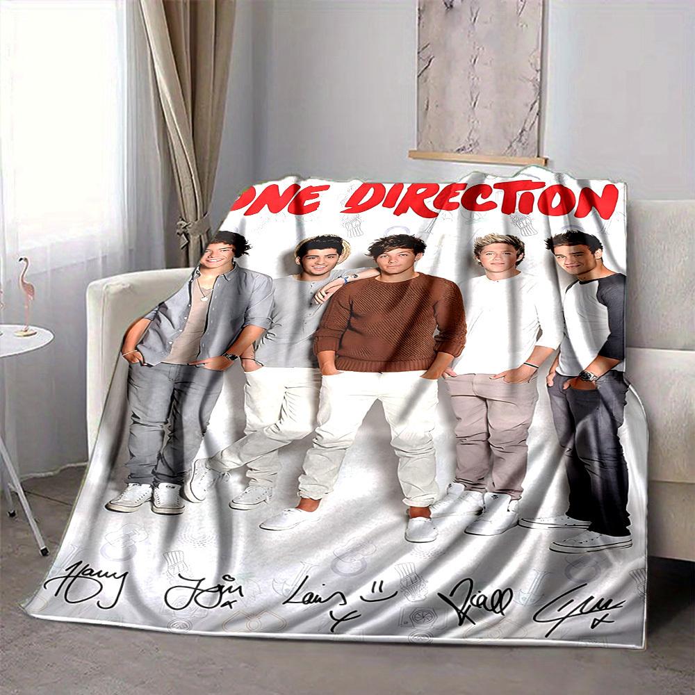 1 шт. Плед One Direction Легкий фланелевый плед для дивана, кровати, путешествий, кемпинга, гостиной, офиса, дивана
