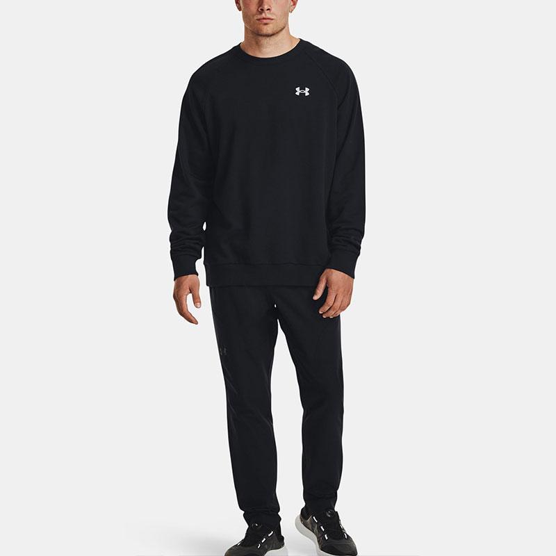 Under Armour Свитшот пуловер Rival Fleece с однотонным логотипом Мужской свитшот Черный 1382295-001
