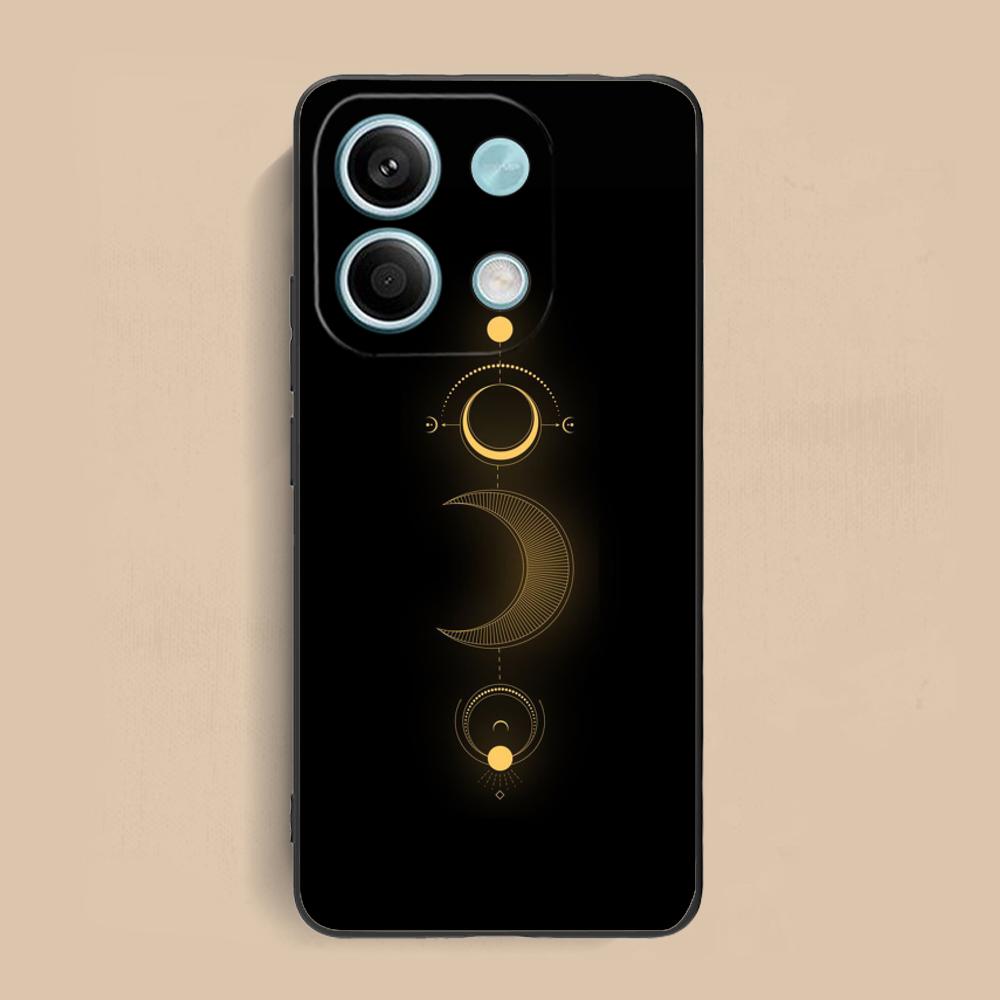 Чехол для мобильного телефона Солнце Луна для Xiaomi Redmi Note 14 13 12 11 S Pro Plus 4G 5G Цветная печать Чехол Роскошный Чехол Красивый