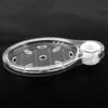 2 Pack Oval Shape Soap Holder Plastic Soap Storage Tray Easy Install Soap Rack  Shower Rail