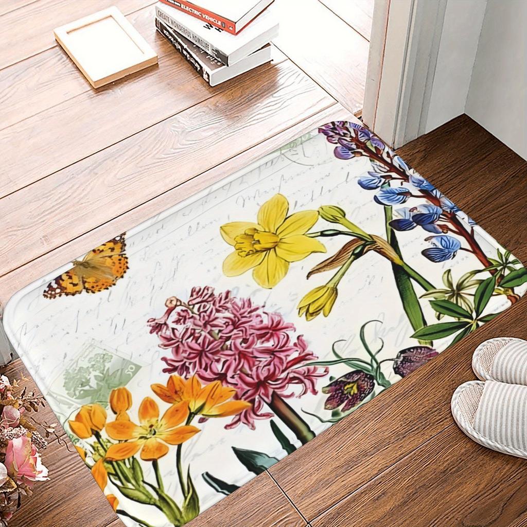 1PC Buttle Tea Hamster Kitchen Rug Non-Slip Door Mat Pop design Bathroom Rug Bath Mat Carpet for Home Sink Laundry ecoreeree