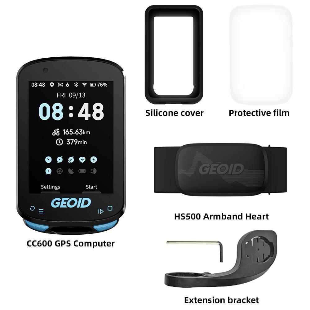 Велокомпьютер Geoid CC600 Цветной экран Умная навигация GPS Беспроводной велоспидометр WIFI ANT+ 11 Языков Велосипедный одометр