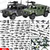 Вторая Мировая Война Военный Джип Автомобили Строительные Блоки Солдат Армия Фигурка Оружие Тяжелый Пулемет Гатлинг НСВ Аксессуары Игрушки Наборы K037