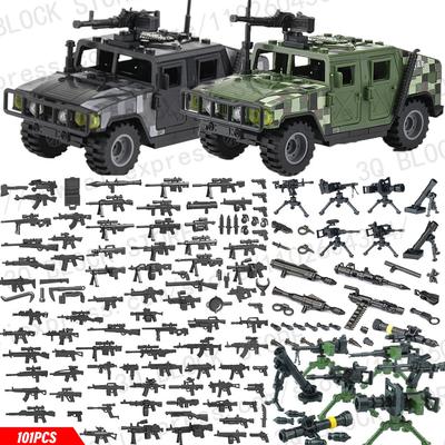 Вторая Мировая Война Военный Джип Автомобили Строительные Блоки Солдат Армия Фигурка Оружие Тяжелый Пулемет Гатлинг НСВ Аксессуары Игрушки Наборы K037