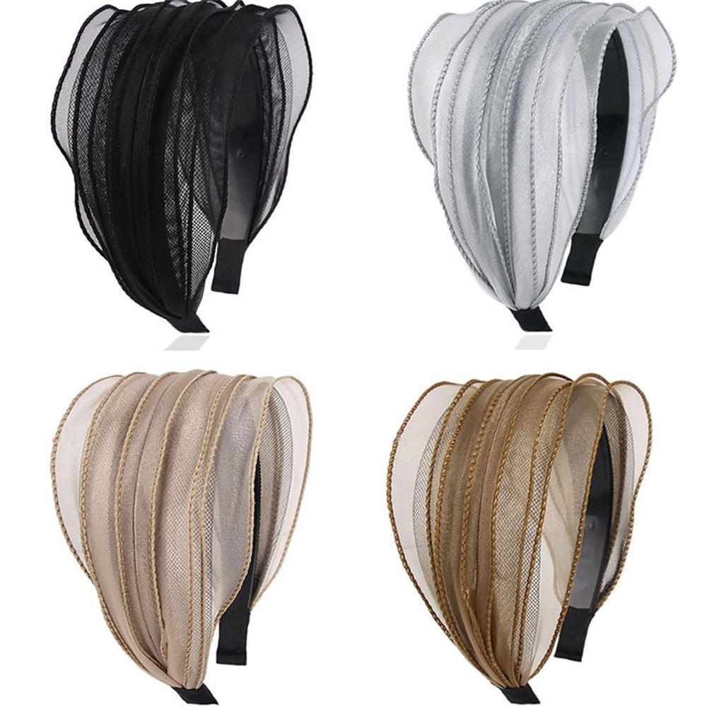 Широкая женская повязка для волос однотонная кружевная тюрбан однотонные эластичные резинки для волос аксессуары для волос повязка на голову для женщин девочек головной убор дропшиппинг подарок