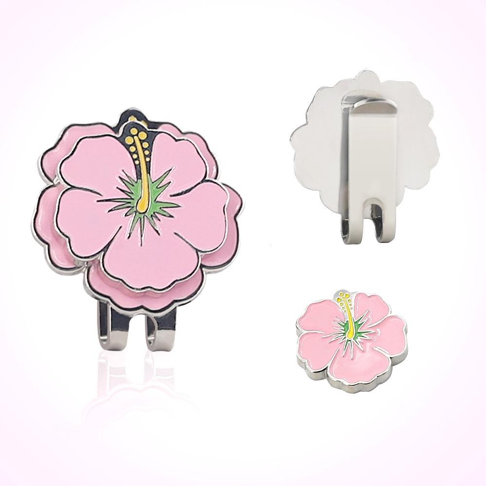 Flower Shaped Golf Ball Mark Magnetic Golf Hat Marker Sports Cap Golf Cap Clip Women Girls