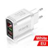 Двухпортовое USB-зарядное устройство с цифровым дисплеем, быстрая зарядка, совместимо со спецификациями США/ЕС/Великобритании