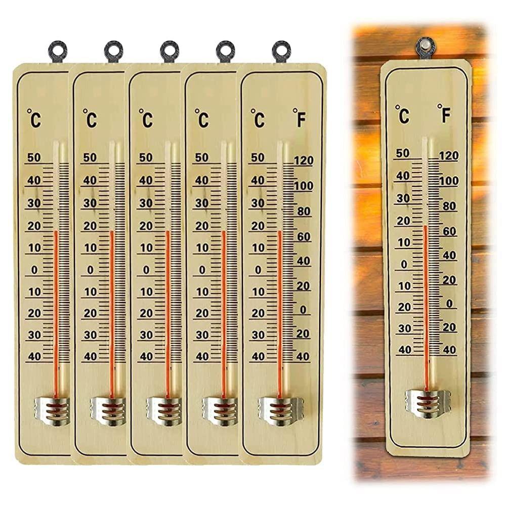 Digit Wooden Thermometer Clear Temperature Monitor Measuring Meter Temperature Gauge Greenhouse