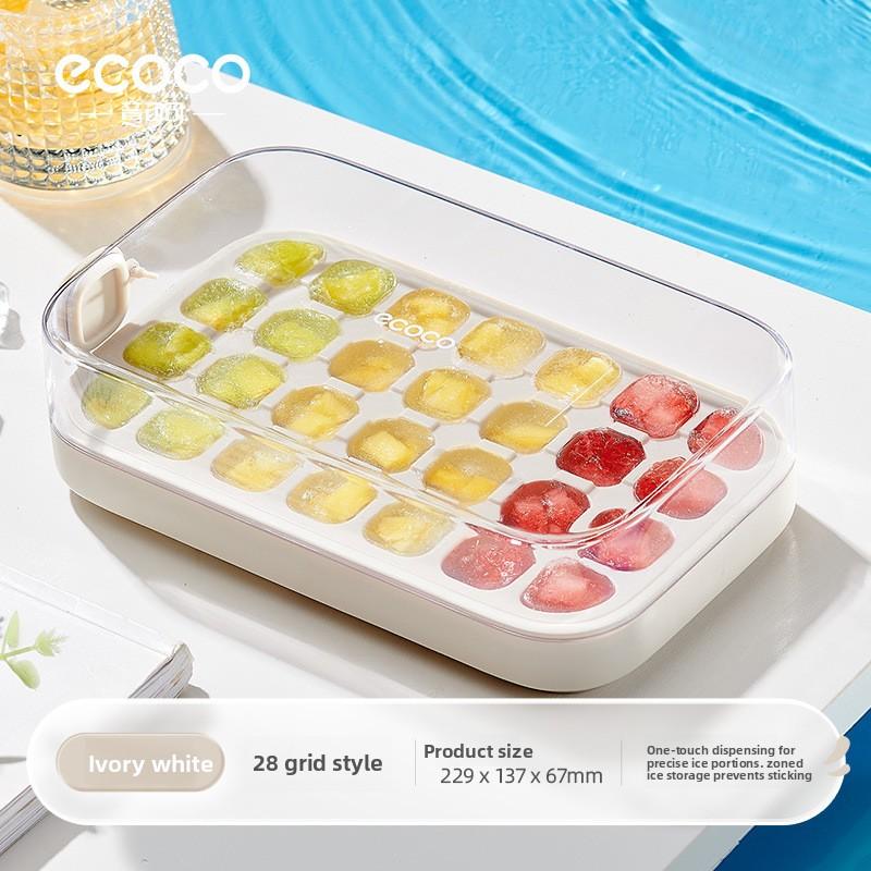 Press-type Silicone Ice Tray Mold Household Small Freezing Ice Cube Mold Easy Release Ice Cube Tray