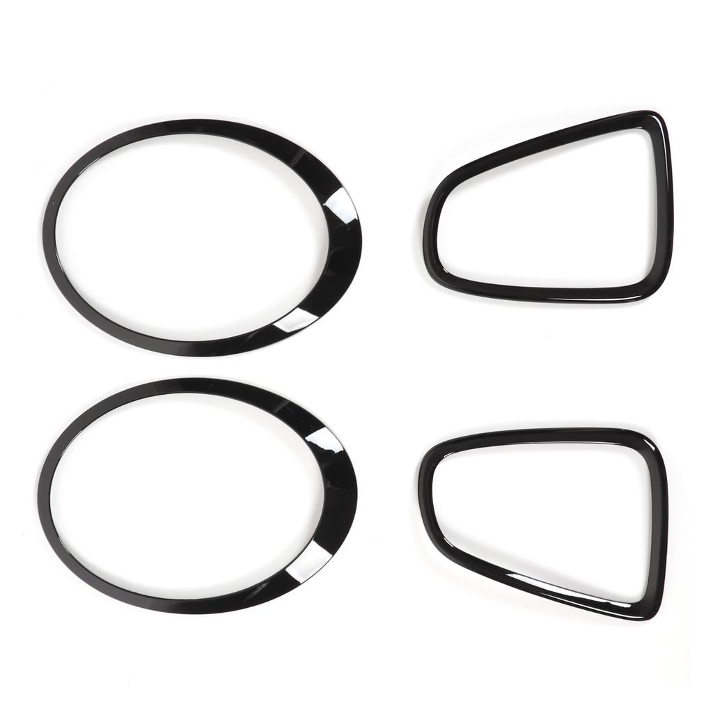 4 шт. Глянцевые черные накладки-окантовки фар и задних фонарей, замена для Mini R56 R57 R58 R59 Cooper S JCW 2007–2015