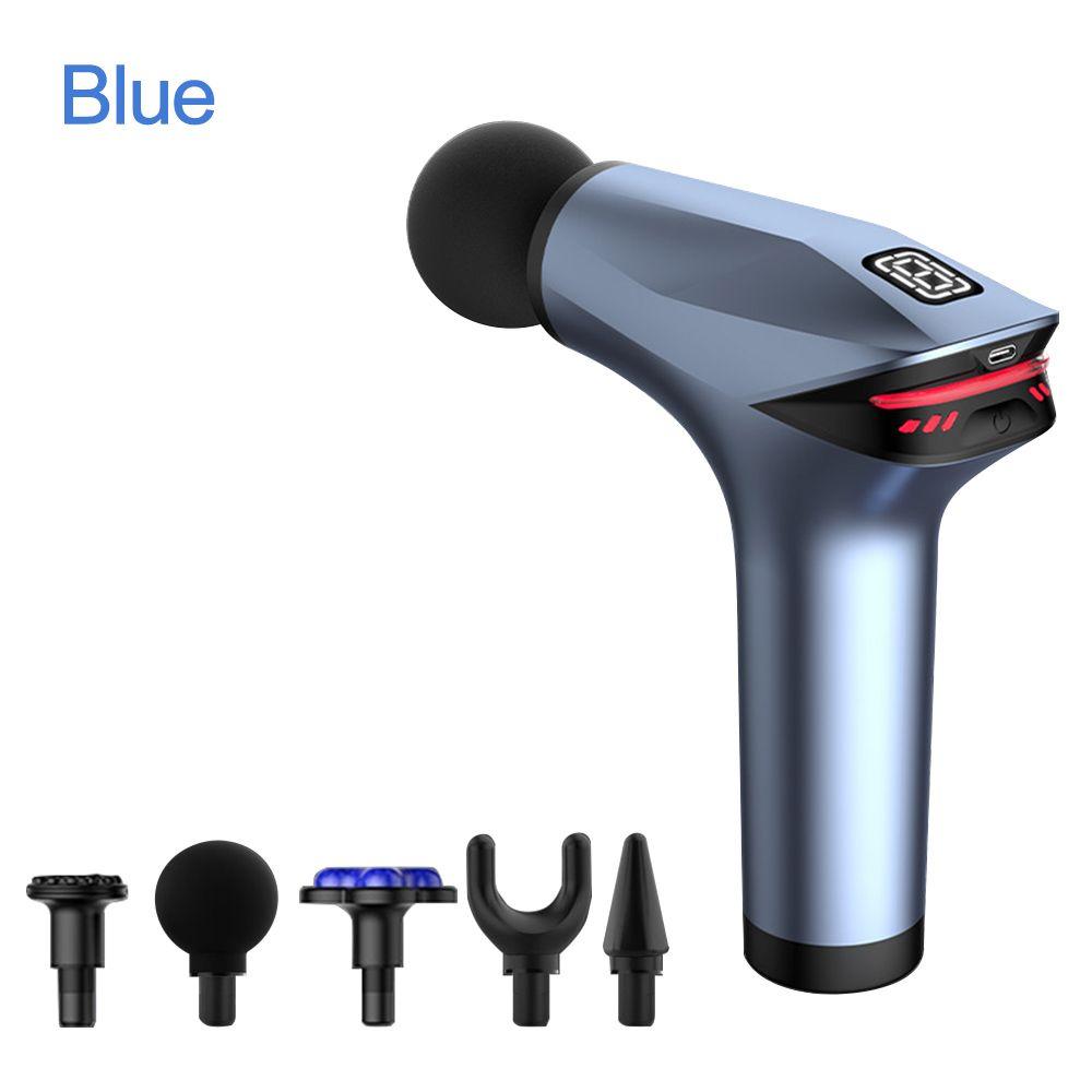 Новый холодный компрессионный фасциальный пистолет с ЖК-дисплеем, красочные огни, фитнес-массажер для расслабления мышц, электрошокер для шеи, упражнения на спину, глубокие ткани