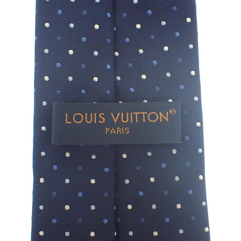 Louis Vuitton M76844 Галстук Monogram темно-синий шелковый мужской