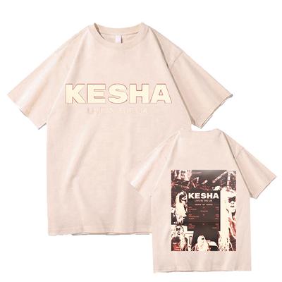 Kesha Live в Великобритании 2025 Футболки Дом Кеши Подарок для фанатов Футболка Женская Мужская Хлопковые футболки Оверсайз Классический Графический принт Топы