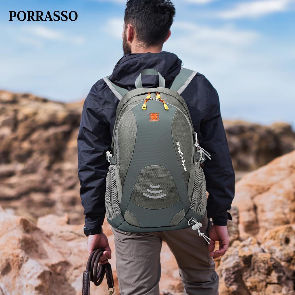 Рюкзак 20л Альпинистский рюкзак большой емкости нейлоновый спортивный рюкзак унисекс водоотталкивающий много карманов безопасность многофункциональный ночной светоотражатель