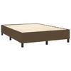 Box Spring Bed with Mattress Dark Brown 140 x 190 cm Fabric
