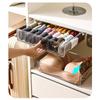 Abs Plastic Drawer Style Desk Organizer With Hidden Pen Holder For Students And Office Use