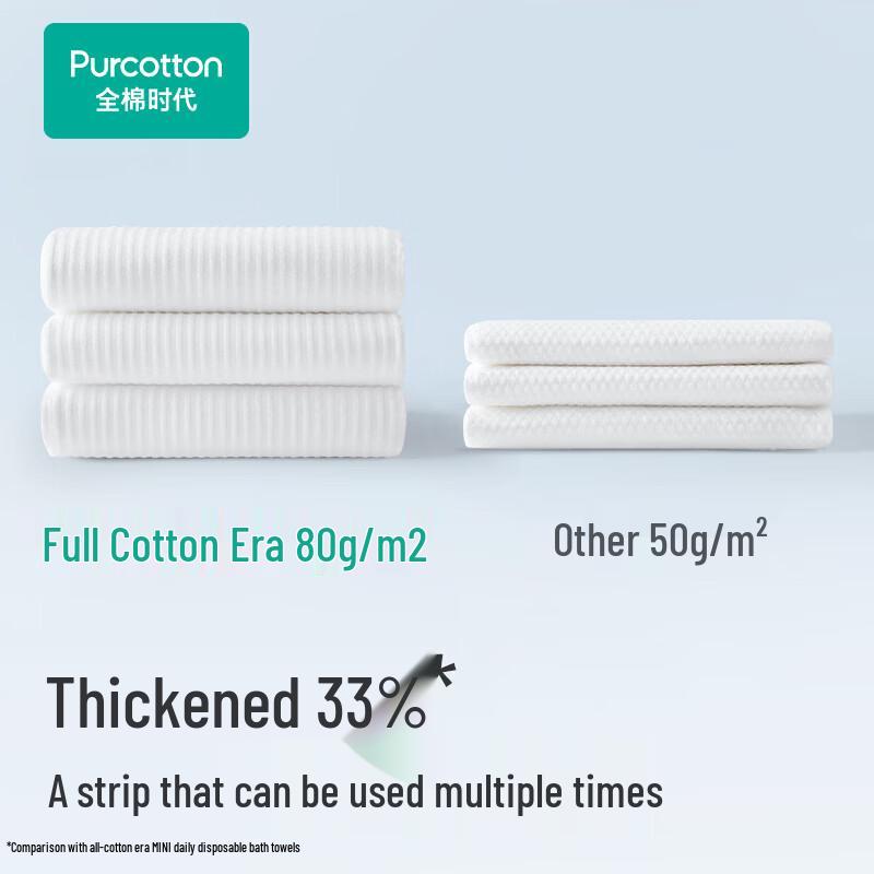 PurCotton Одноразовые спрессованные дорожные банные полотенца