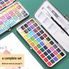 Portable Solid Watercolor Paint Set: 50, 72, 90, 100, 128 Colors for Art Students
