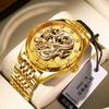 Gold Dragon Design Luxury Automatic Mechanical Watch for Men Super Brand Stainless Steel Luminous Waterproof Men's Watch