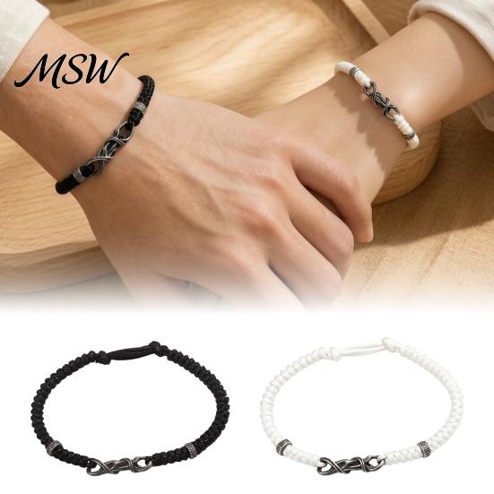 Unisex Daily Wear Jewelry Braided Bracelet for Men Women, Handmade Adjustable String Sturdy Woven Wristband Bracelet, Boho Romantic Rope Couples Black