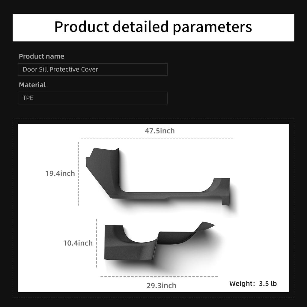 RHD для Tesla Model Y Launch 2025 Juniper Накладка на боковую часть центральной консоли, защита от ударов ногами, TPE, защита порога двери
