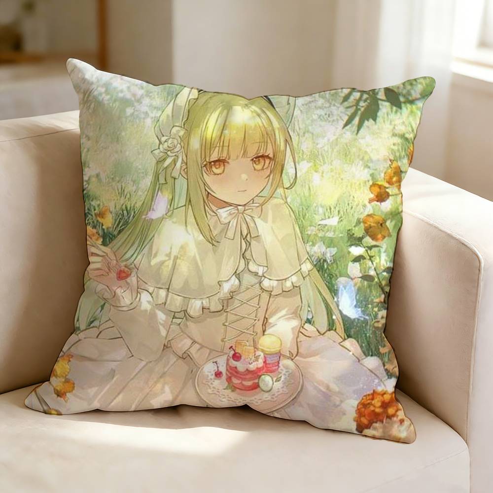 B-BanG Dream M-Mutsumi Wakaba Cute  Pillow Case Square Double-Sided Sofa Cushion Cover Bedroom Bedside Pillow